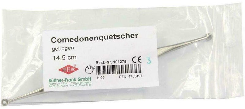 Comedonenquetscher Gebogen 14,5 cm 1 Stück