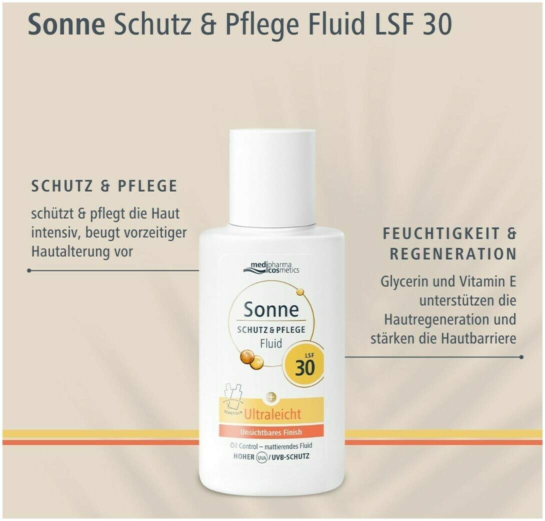 medipharma cosmetics Sonne Schutz & Pflege Fluid ultraleicht LSF 30 50 ml Lotion