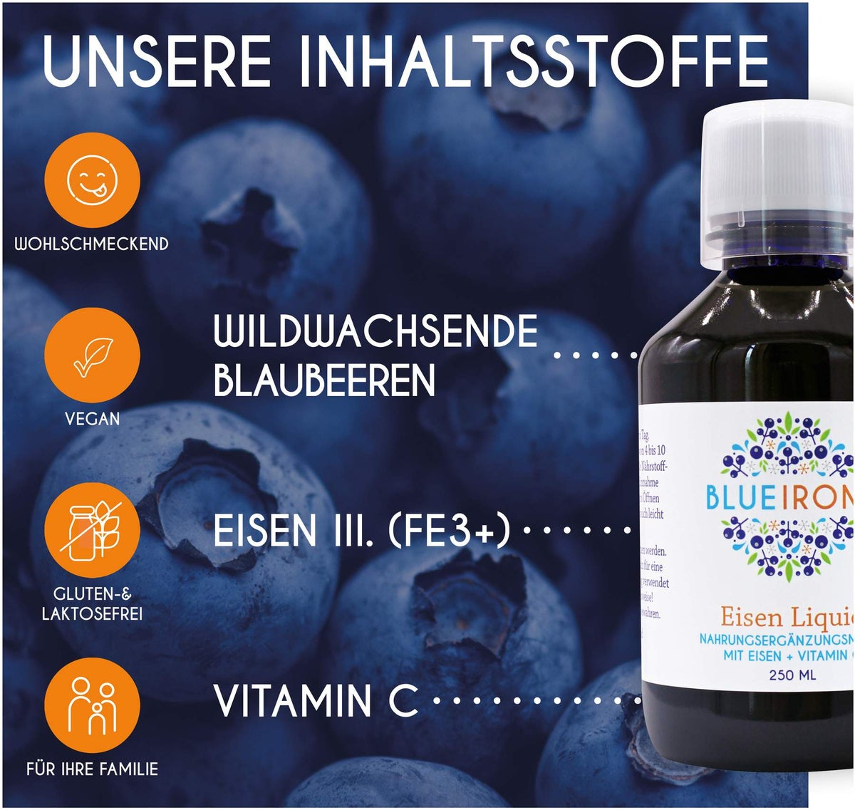 Blueiron Eisen Liquid Flüssigkeit 250 ml