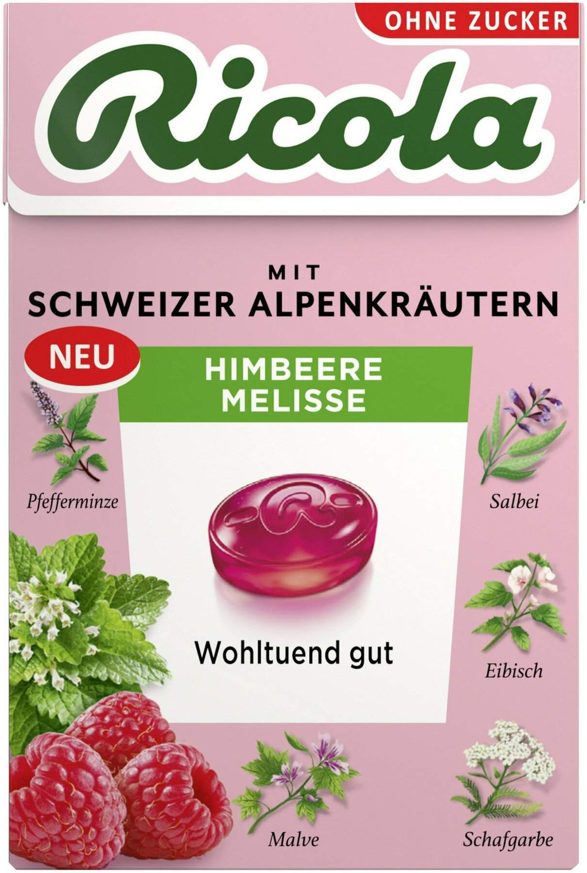 Ricola Himbeere Melisse - Schweizer Hustenbonbon 50 G