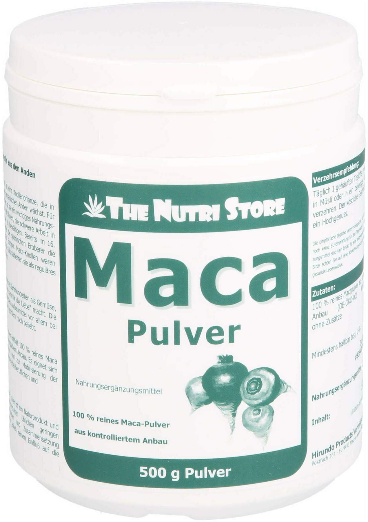 Maca 100 % Pur Bio 500 G Pulver