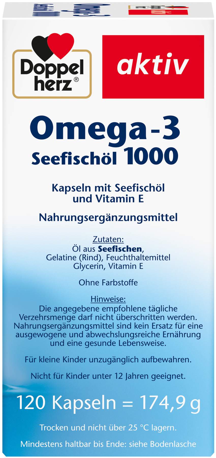 Doppelherz Aktiv Omega-3 Seefischöl 1000 120 Kapseln