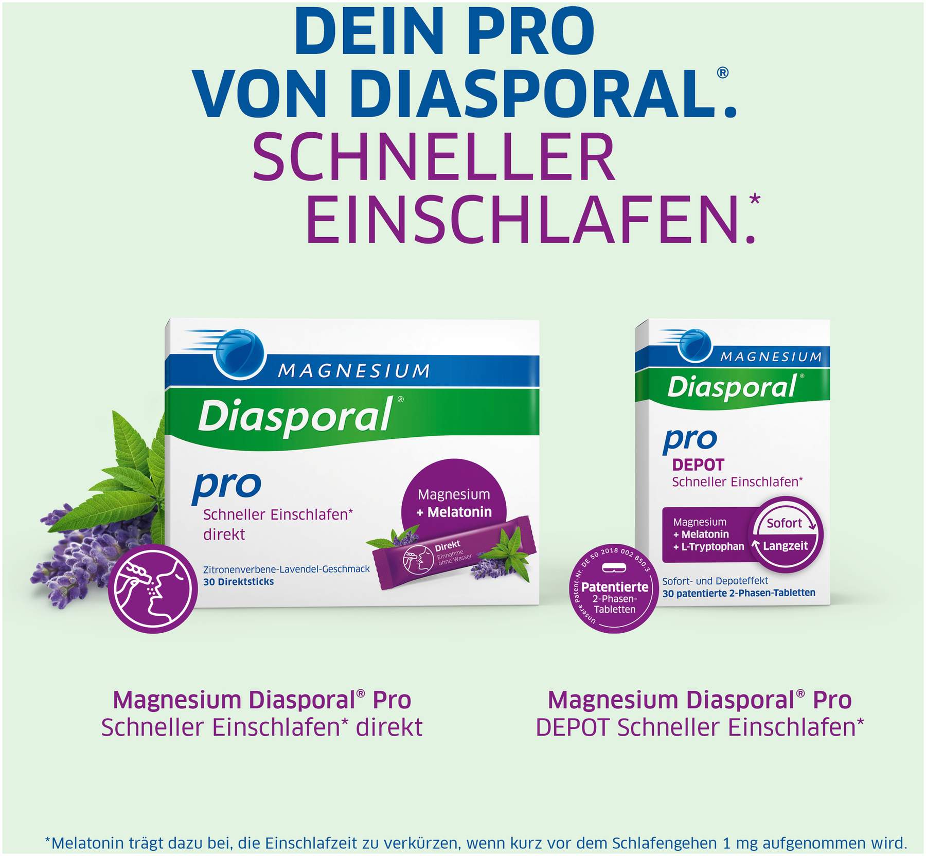 Magnesium Diasporal pro Schneller Einschlafen direkt 30 Sticks