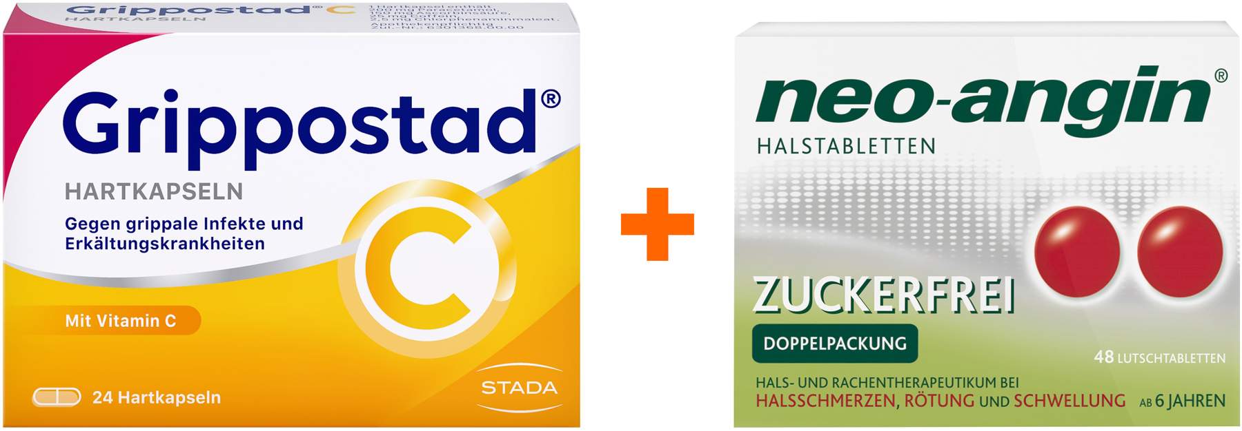 Sparset Erkältung Grippostad C & neo angin Halstabletten zfr.48 Lutschtabletten