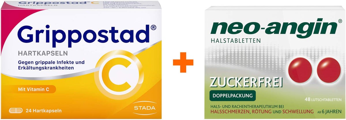 Sparset Erkältung Grippostad C & neo angin Halstabletten zfr.48 Lutschtabletten