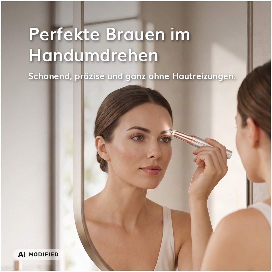Augenbrauen Trimmer perfect mit LED Licht