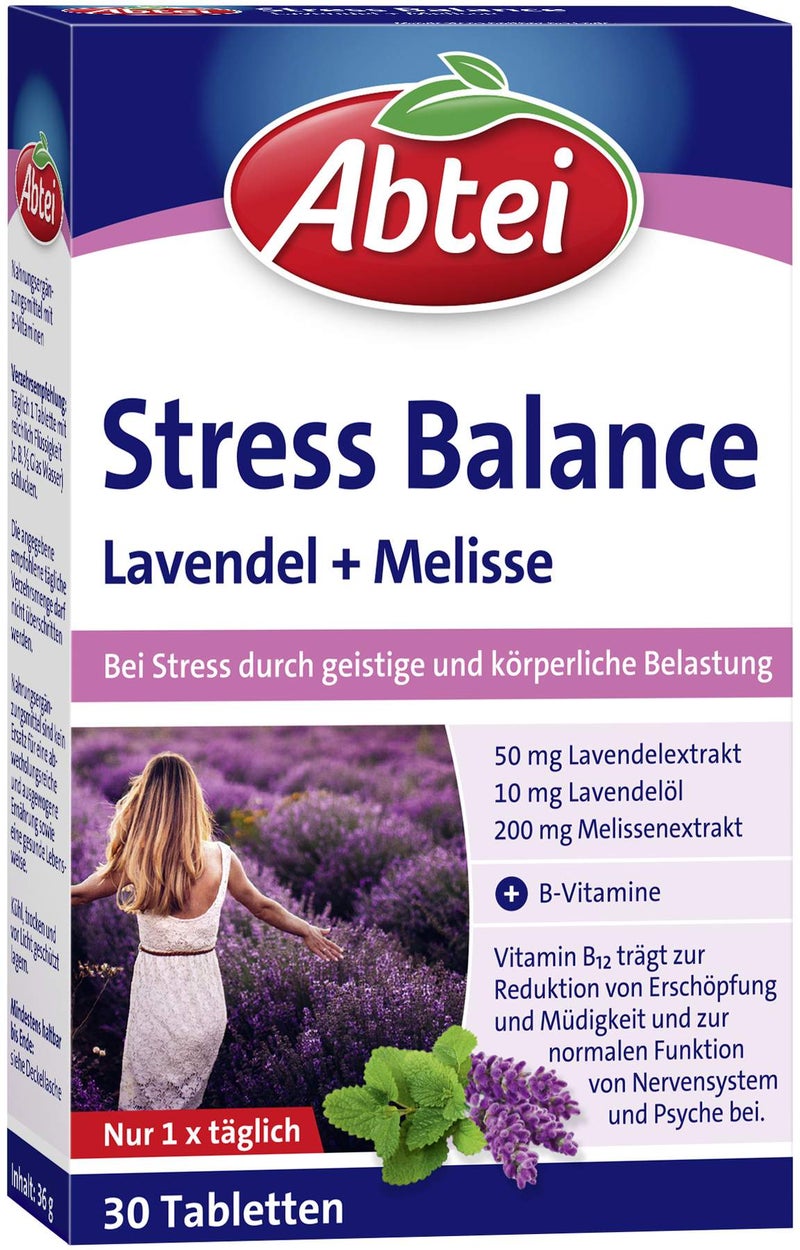 Abtei Stress Balance Lavendel+melisse 30 Tabletten