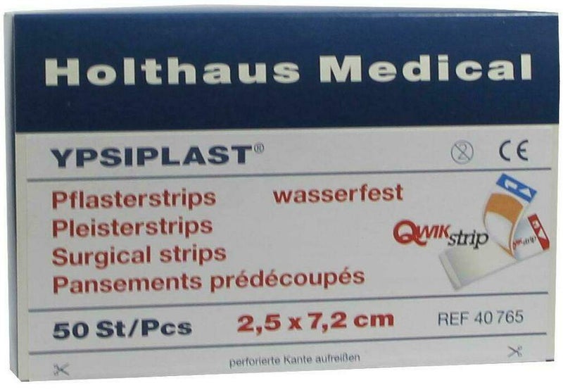 Pflasterstrips Ypsiplast Wasserfest 2,5 X 7,2 cm 50 Stück