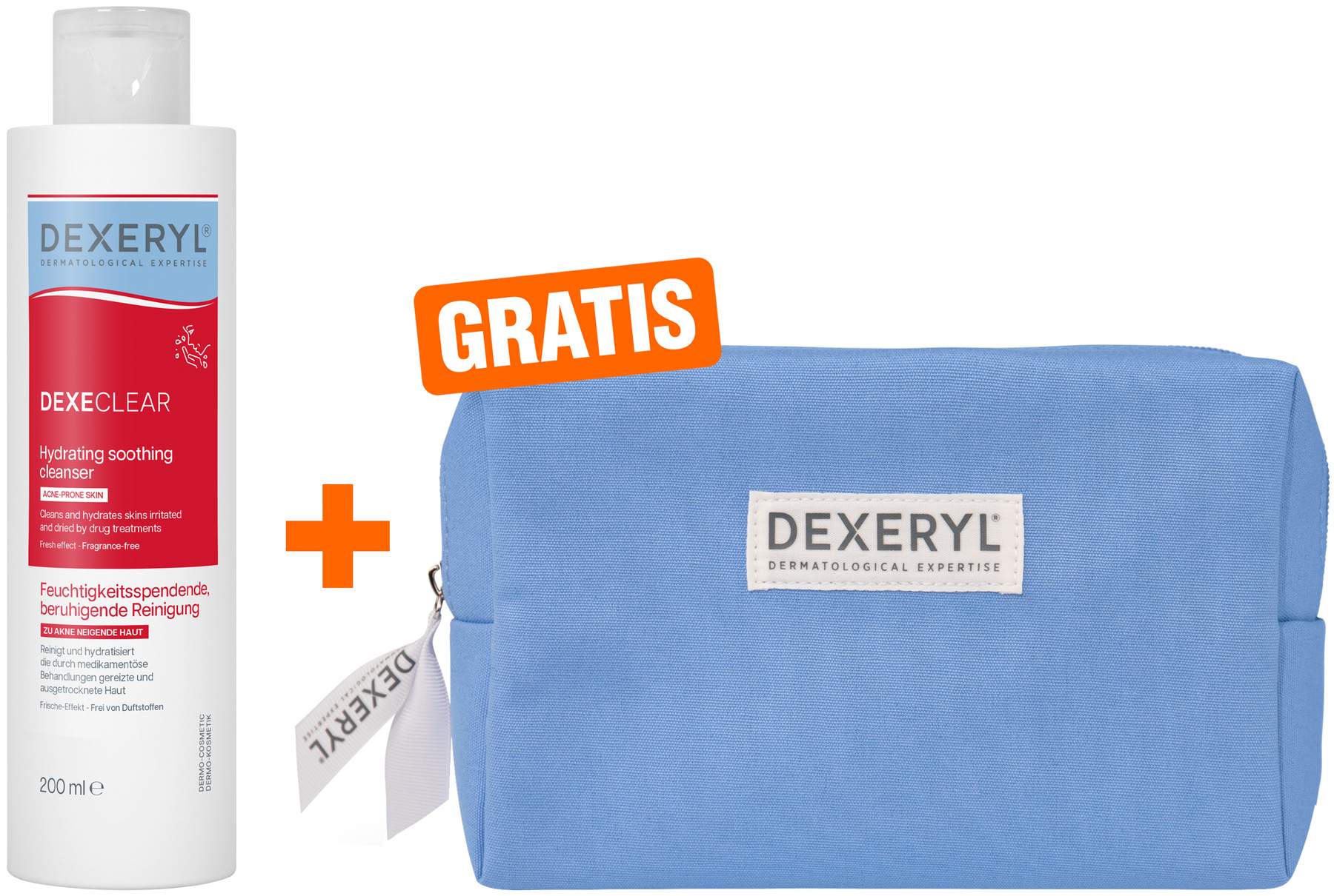 Dexeryl Dexeclear feuchtigkeitsspendende Reinigung 200 ml + gratis Kosmetiktasche 1 Stück