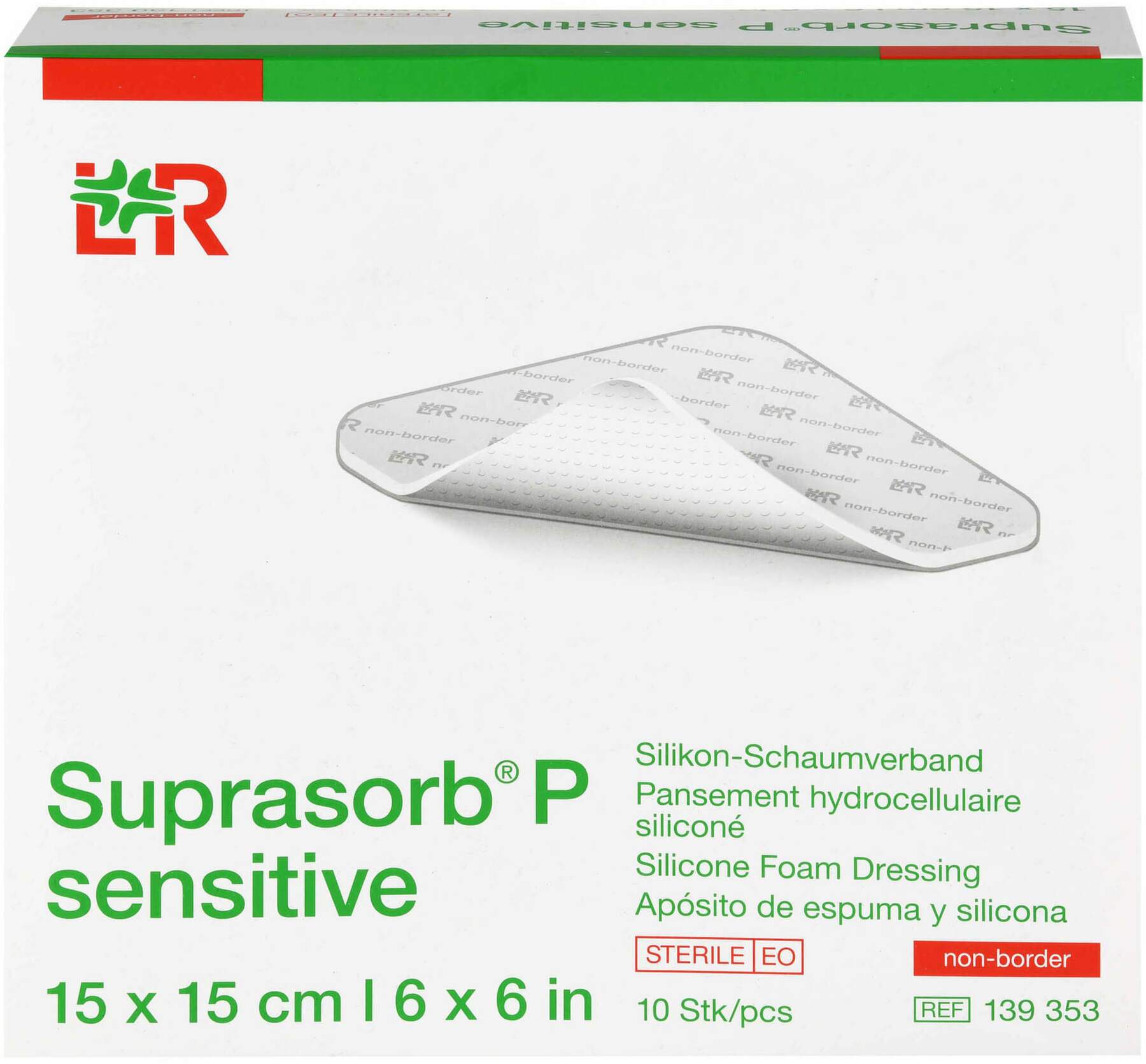 Suprasorb P Sensitive Pu-Schaumv.Non-Bor.15x15cm
