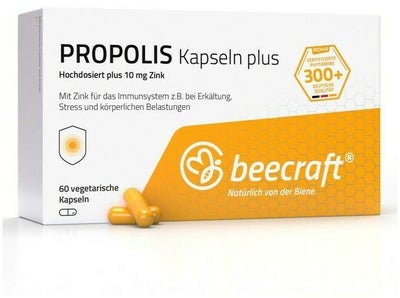 Beecraft Propolis Kapseln plus 10 mg Zink 60 Stück