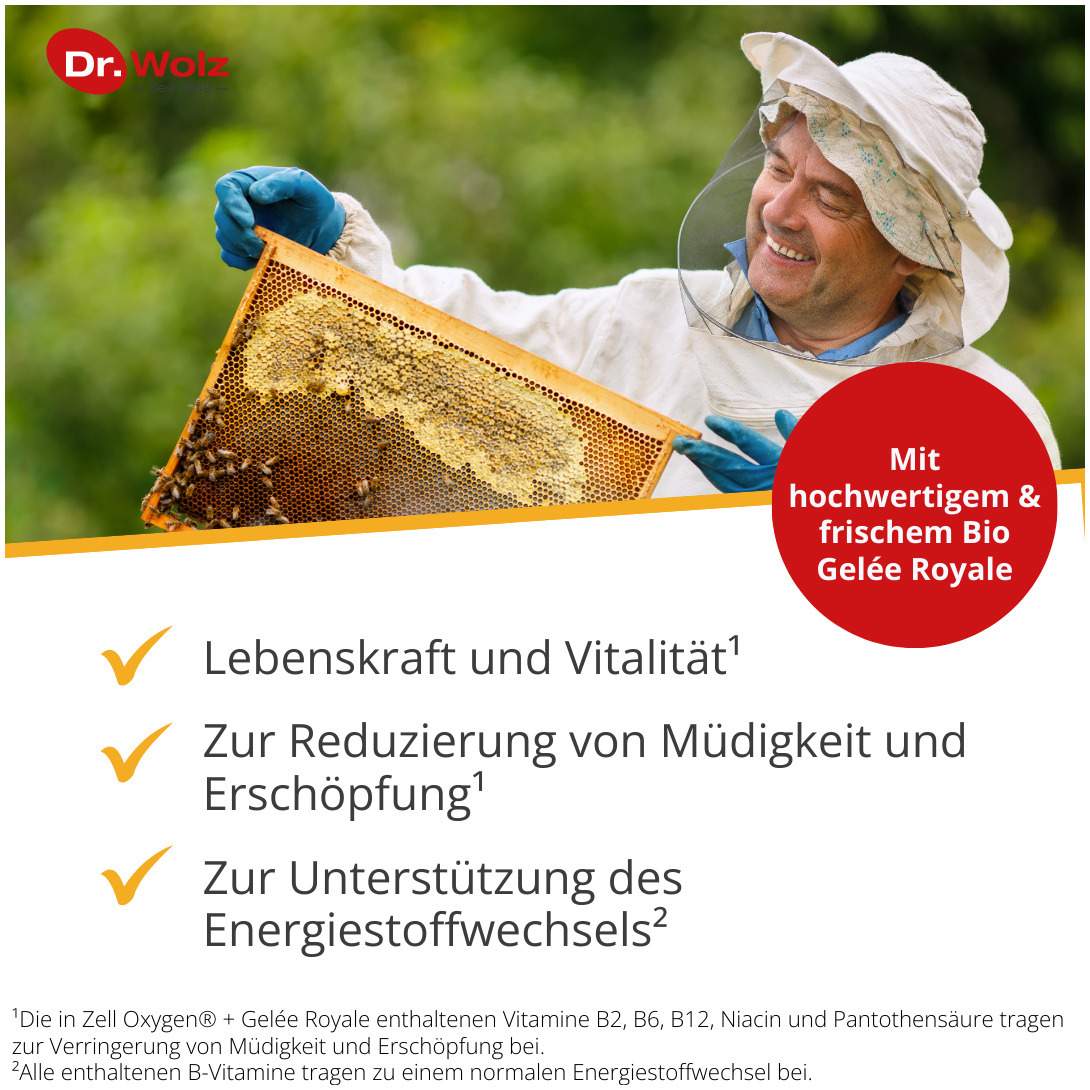 Zell Oxygen + Gelee Royale 600 mg 14 X 20 ml Trinkampullen