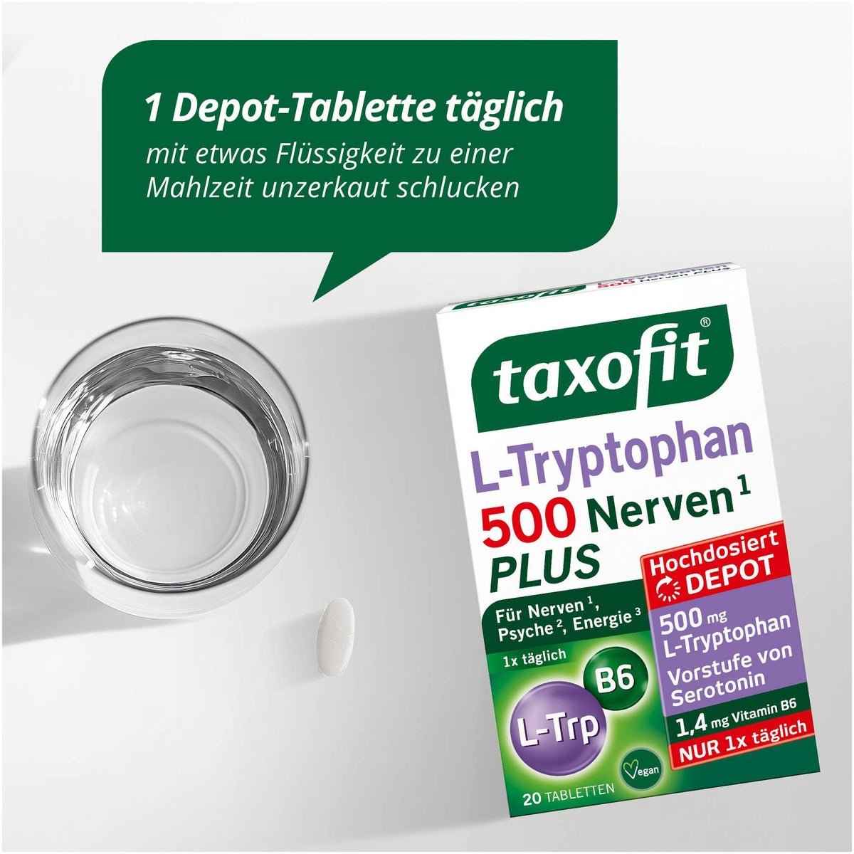 Taxofit L-Tryptophan 500 20 Tabletten
