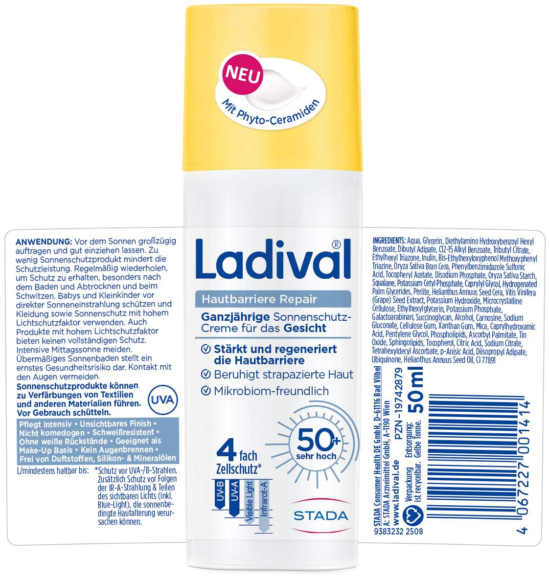 Ladival Hautbarriere Repair Sonnenschutz LSF 50+ 50 ml