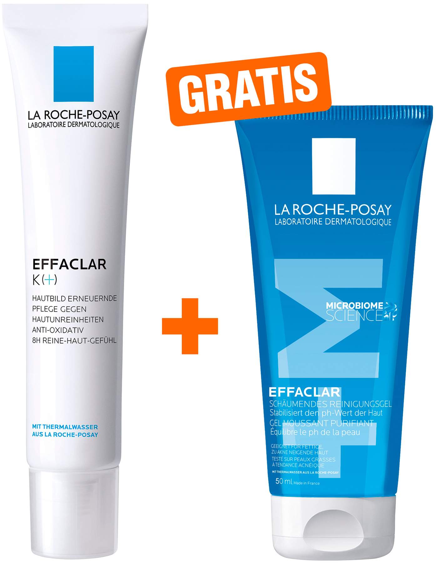 La Roche Posay Effaclar K+ Creme 40 ml + gratis Effaclar Gel 50 ml