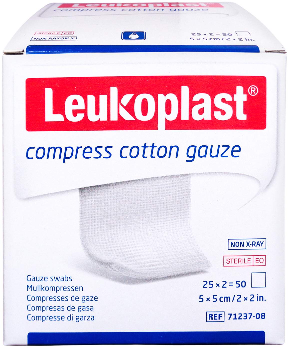 Leukoplast Compress Cotton Gauze 5 X 5 Cm, 12fach Steril, 25 X...