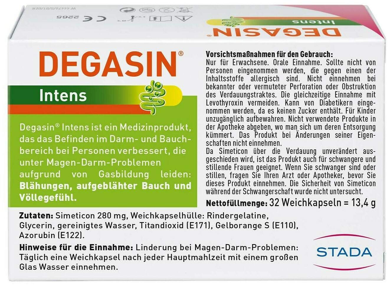 Degasin Intens 280 mg 32 Weichkapseln