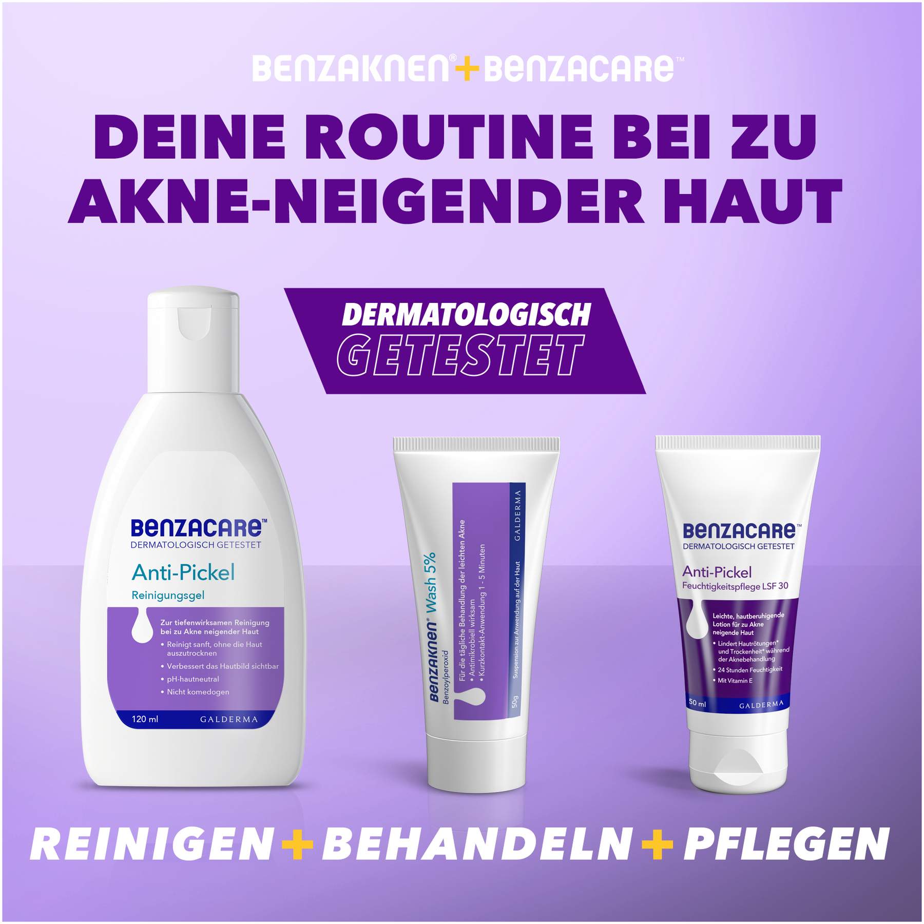 Benzacare Anti-Pickel Feuchtigkeitspflege LSF 30 50 ml