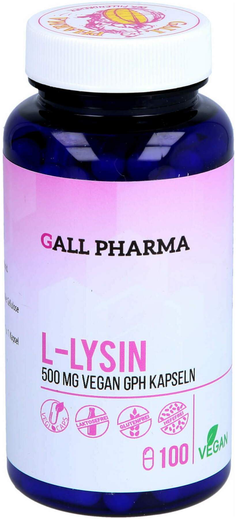 L-Lysin 500 mg Vegan Gph 100 Kapseln