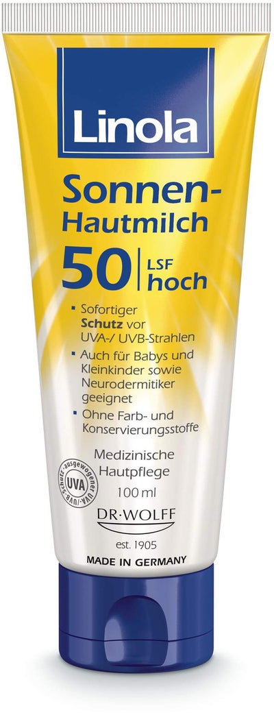 Linola Sonnen-Hautmilch Lsf 50 100 ml Lotion