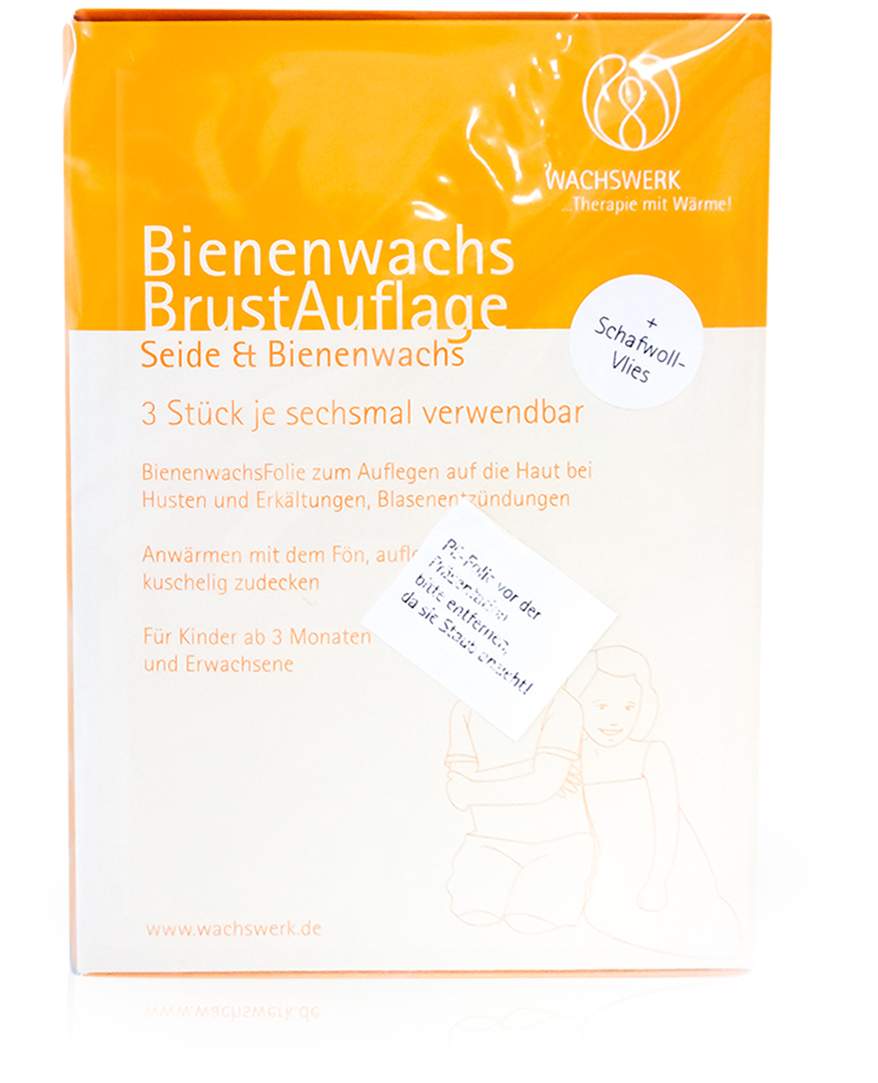 Bienenwachs Brustauflage Schaf - Woll - Vlies Wachswerk 3 Stück