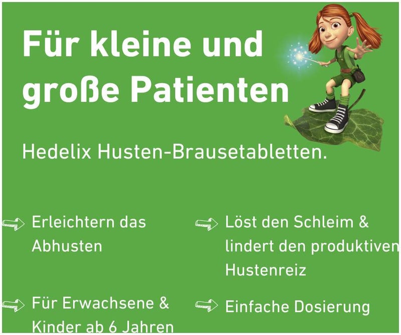 Hedelix Husten 20 Brausetabletten