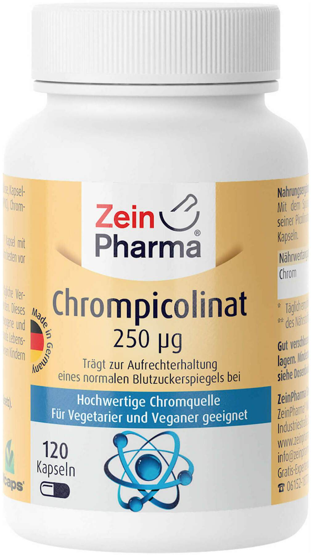 Chrom Picolinat 250 µg 120 Kapseln