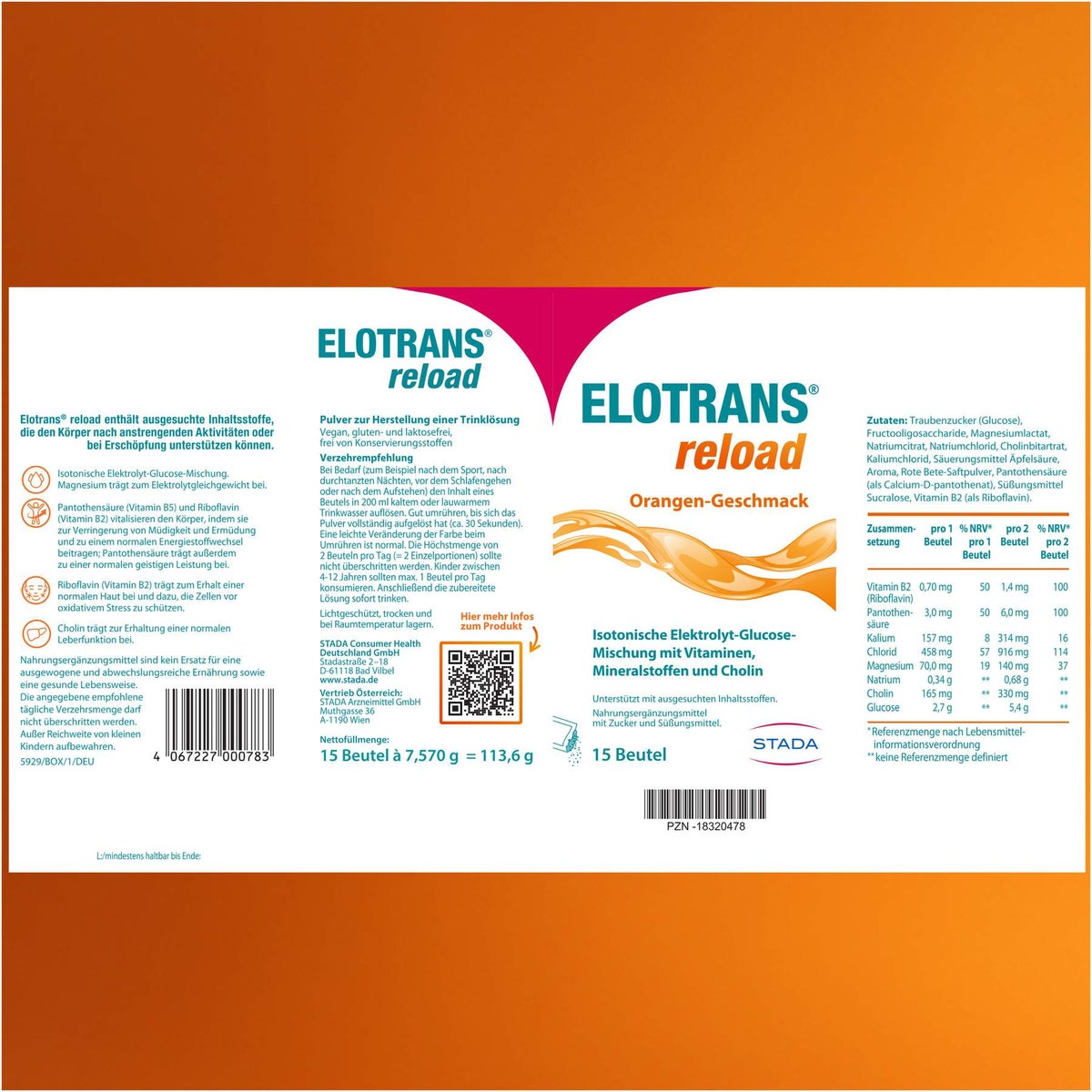 Elotrans reload Orange 15 Beutel