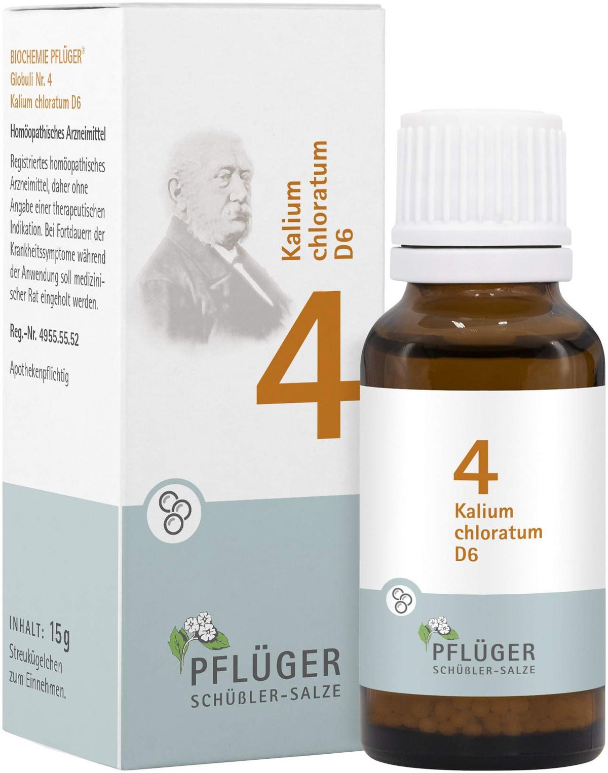Biochemie Pflüger Nr. 4 Kalium Chloratum D6 15 G Globuli