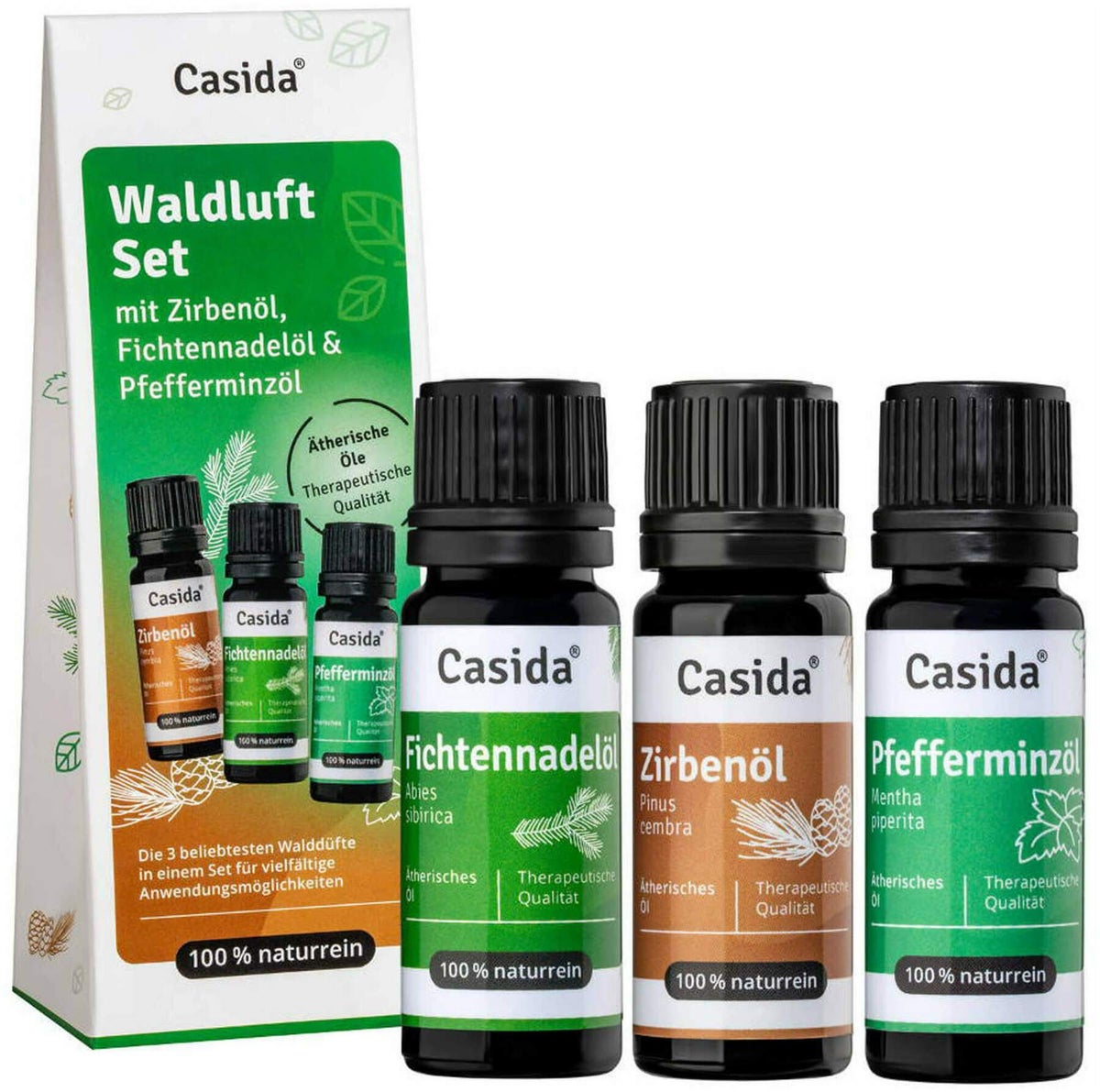 Waldluft Set Zirben&Fichtennadel&Pfefferminz Öl 3
