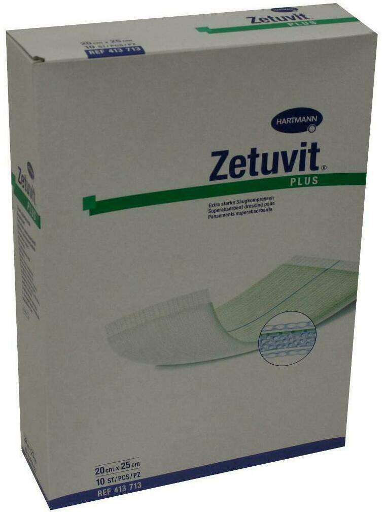 Zetuvit Plus Extrastarke Saugkompresse Steril 20x25cm