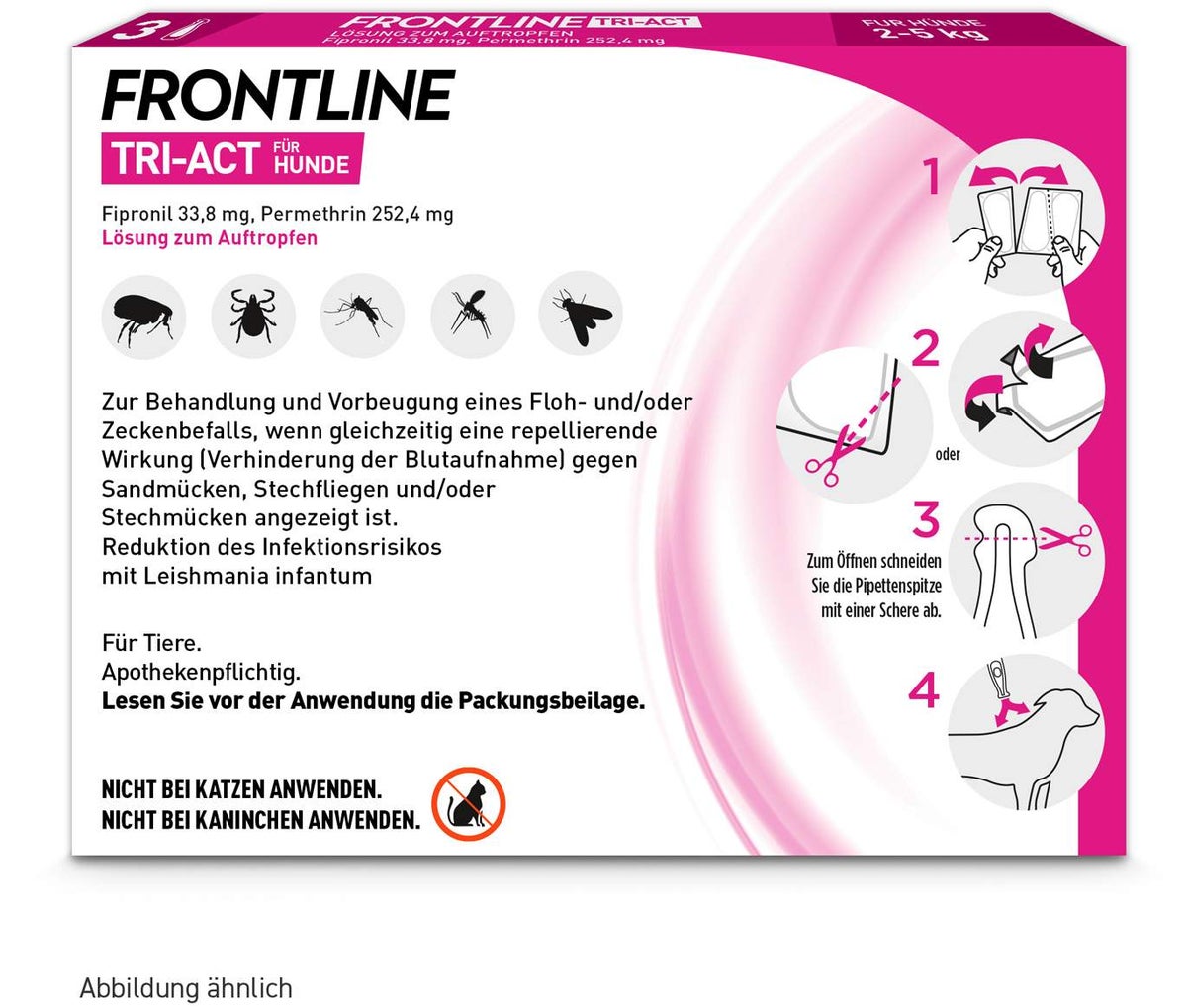 Frontline TRI-ACT Hund 2-5 kg 3 Pipetten