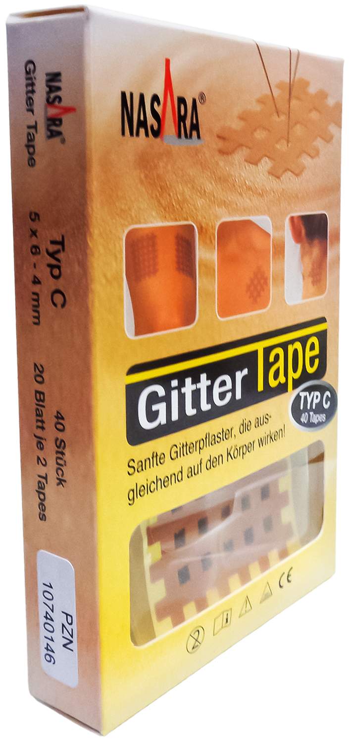 Nasara Gitter Tape Type C 44x52 mm 20x2 Pflaster