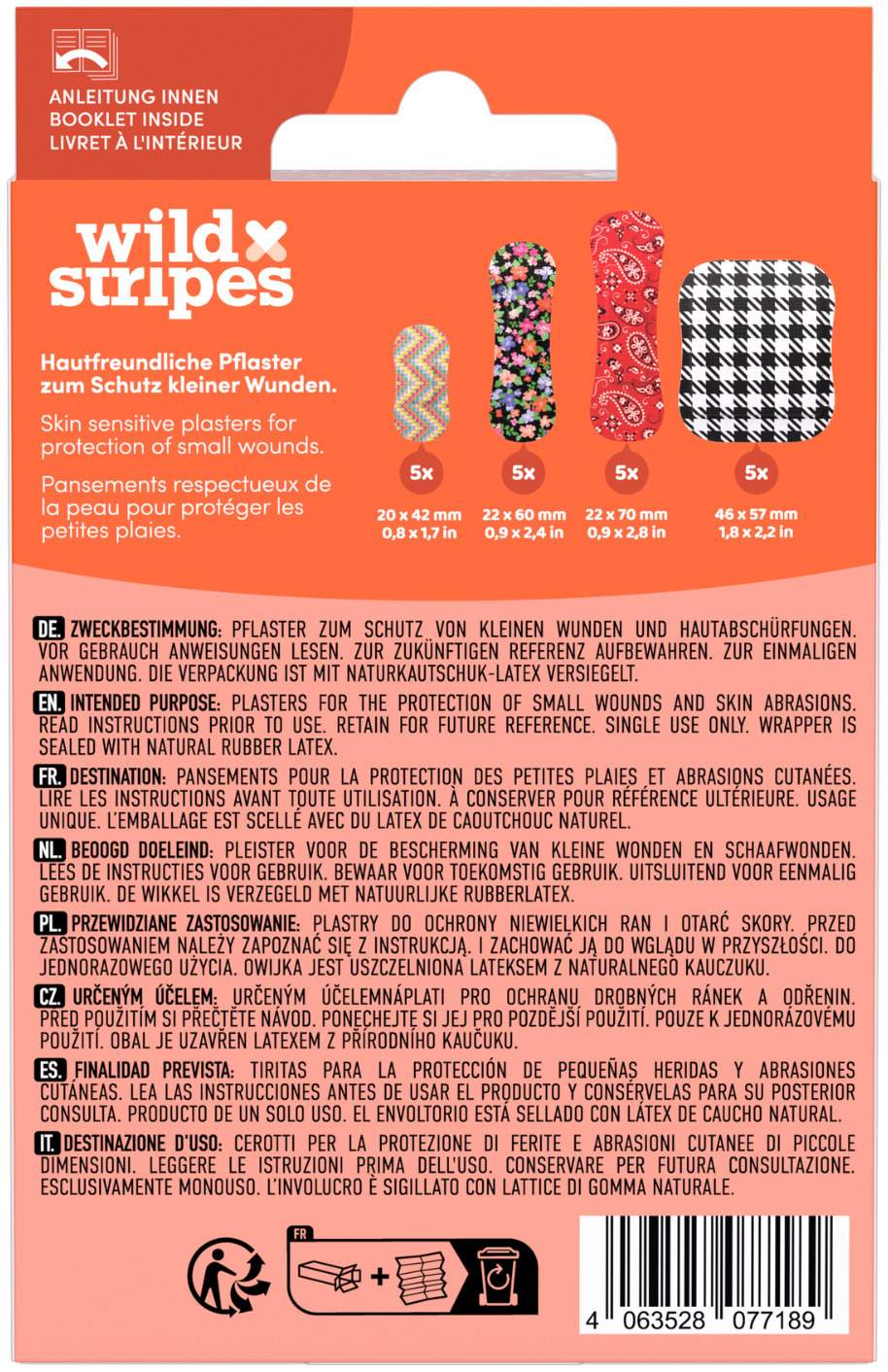 Wild Stripes Classic Sensitive Fashion Edition 20 Pflaster