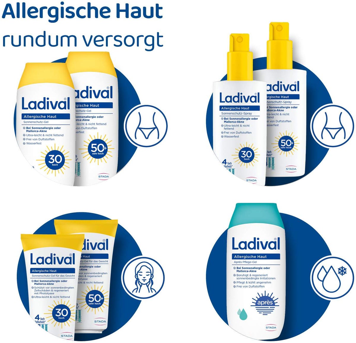 Ladival allergische Haut Sonnenschutz-Gel LSF 50+ 200 ml