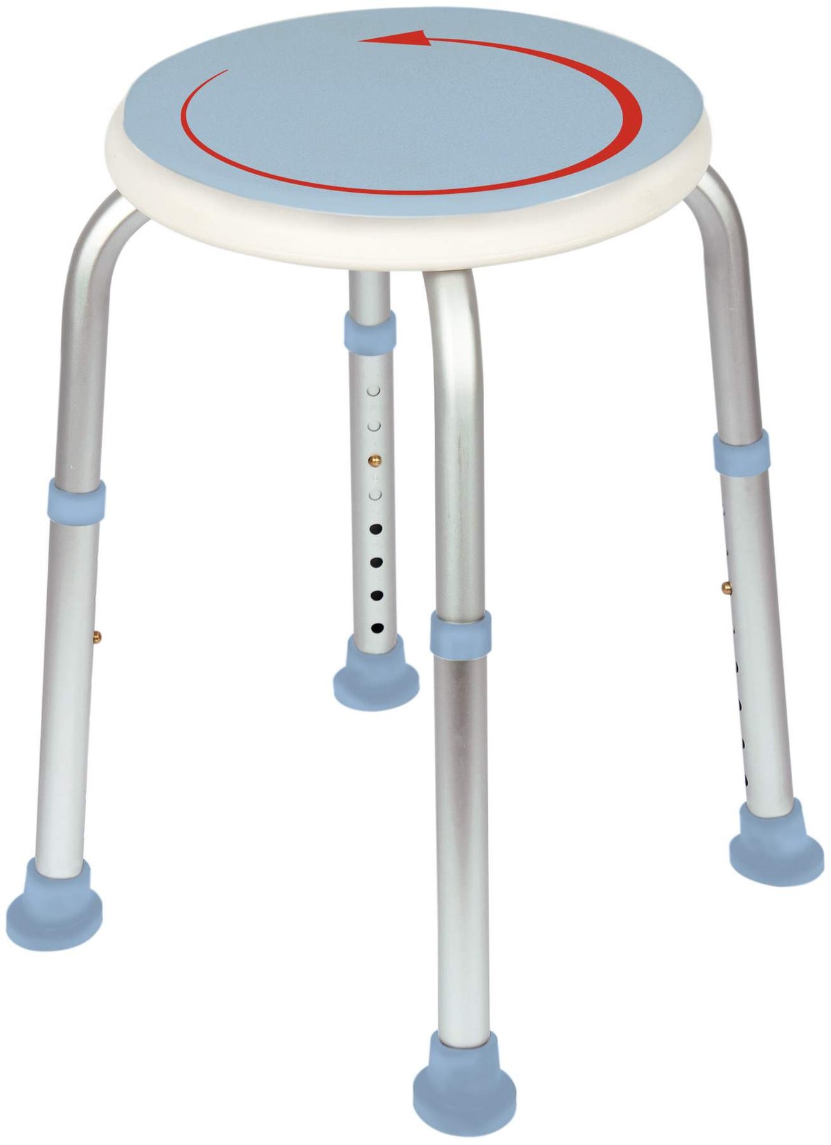 Duschhocker mit drehbarem Sitz, 1 Stück