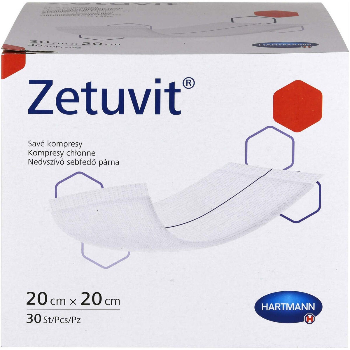 Zetuvit Saugkompressen 20 X 20 cm Unsteril 30 Kompressen