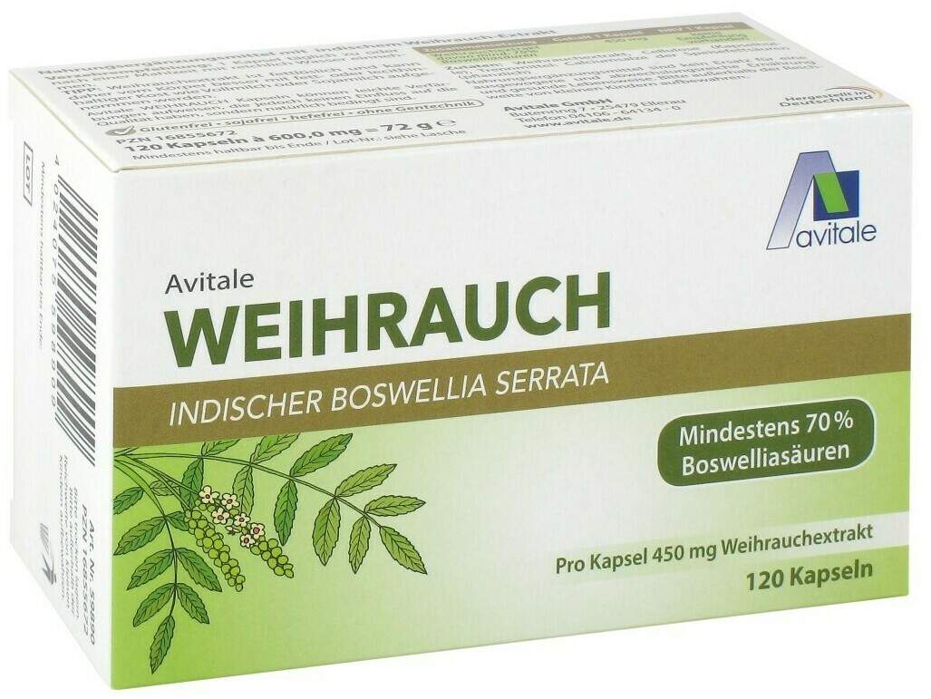 Weihrauch 450 mg Boswellia Serrata 120 Kapseln