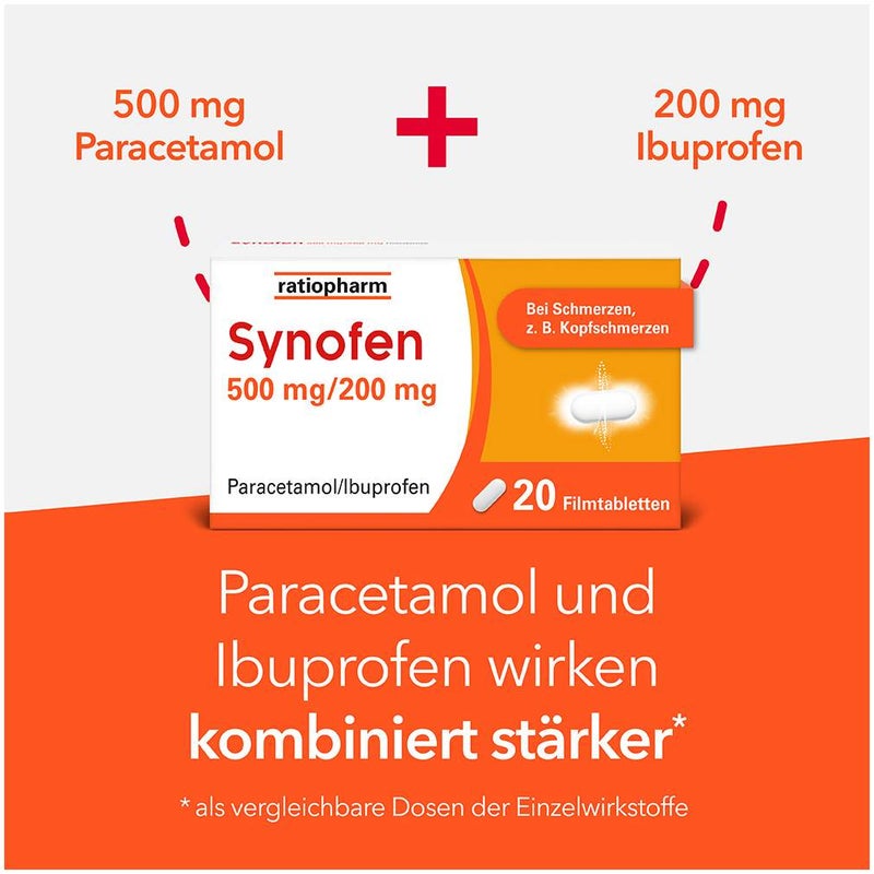 Synofen 500 mg - 200 mg 20 Filmtabletten