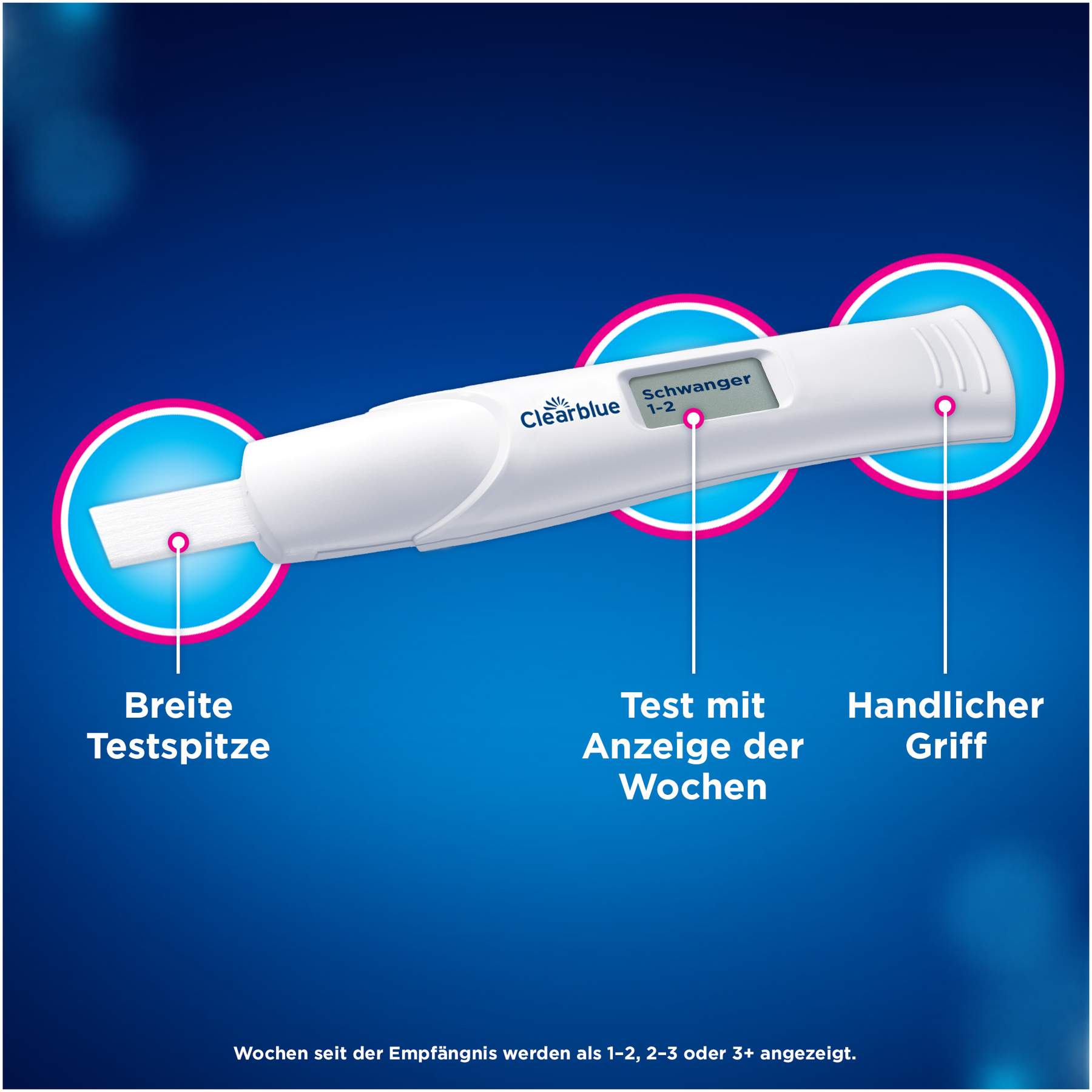 Clearblue Schwangerschaftstest mit Worten & Wochenbestimmung 2 Stück