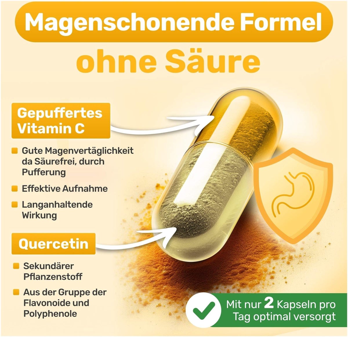 Glycowohl Vitamin C 1000 mg + Quercetin Für das Immunsystem 200...