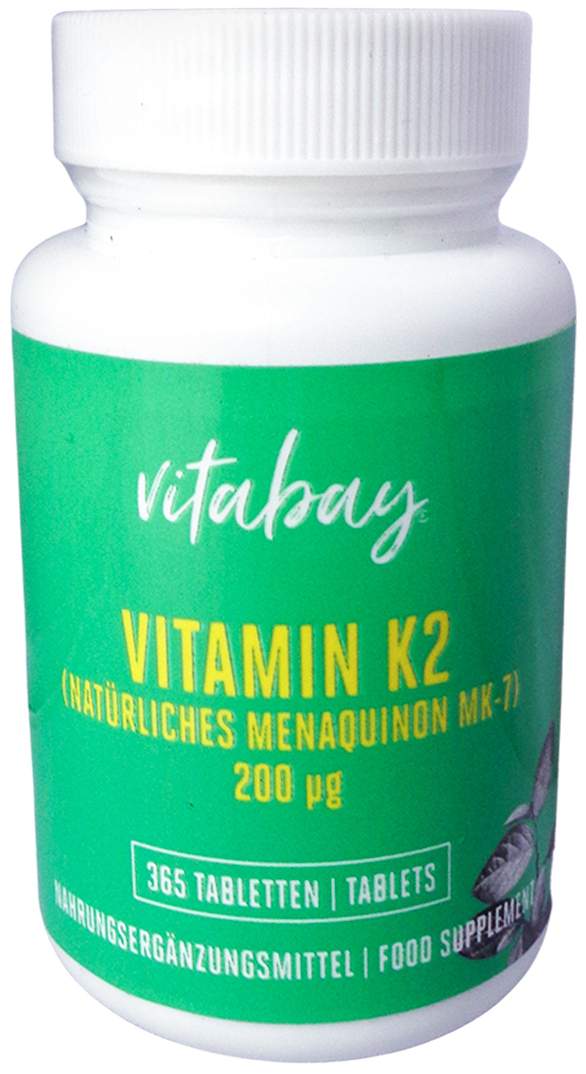 Vitamin K2 200 µg Mk-7 Vegan 365 Tabletten Jahrespackung