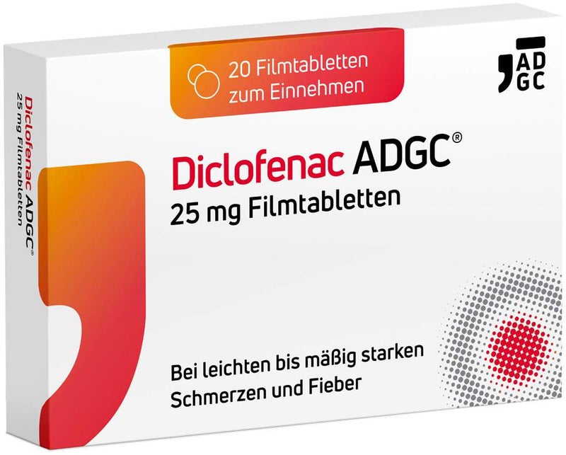 Diclofenac ADGC 25 mg 20 Filmtabletten
