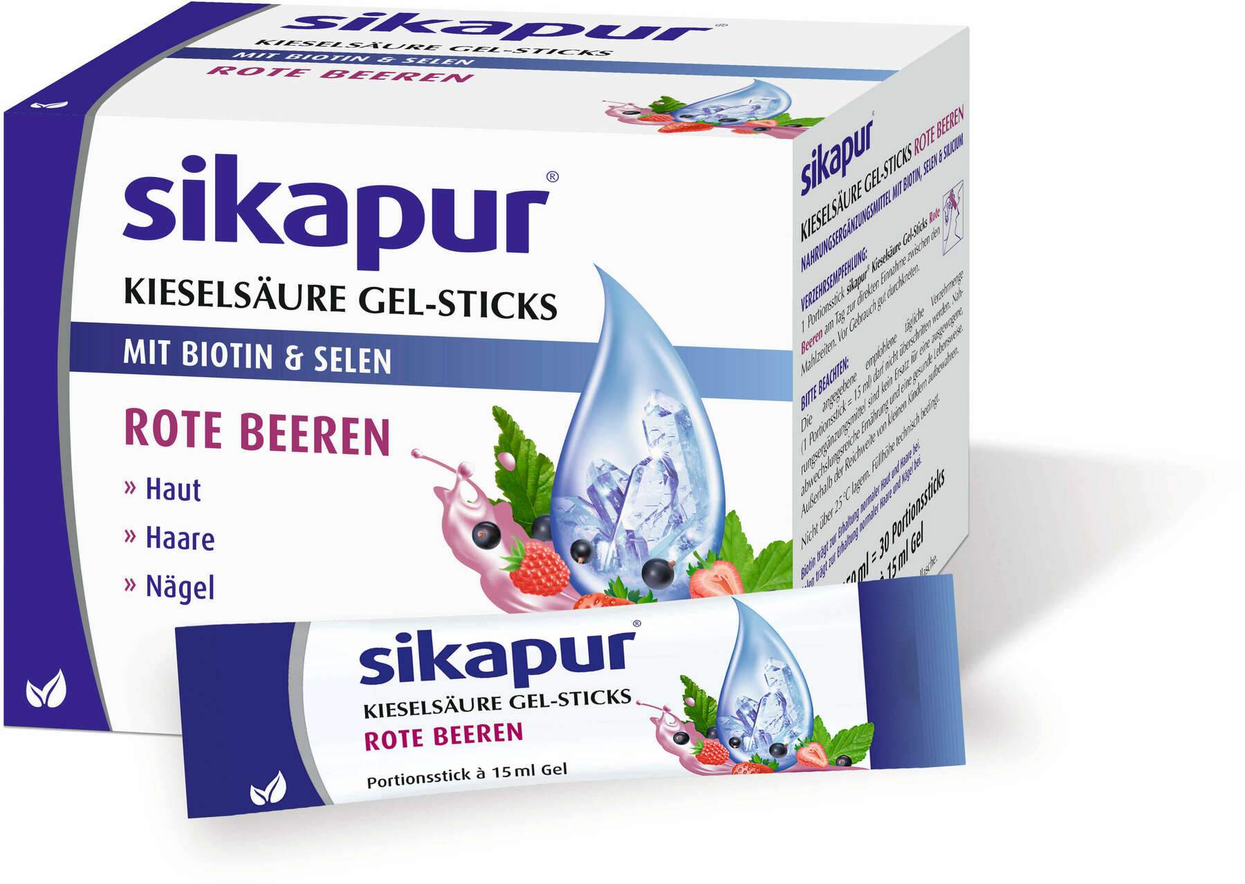 Sikapur Kieselsäure Gel-Sticks Rote Beeren 30 Stück