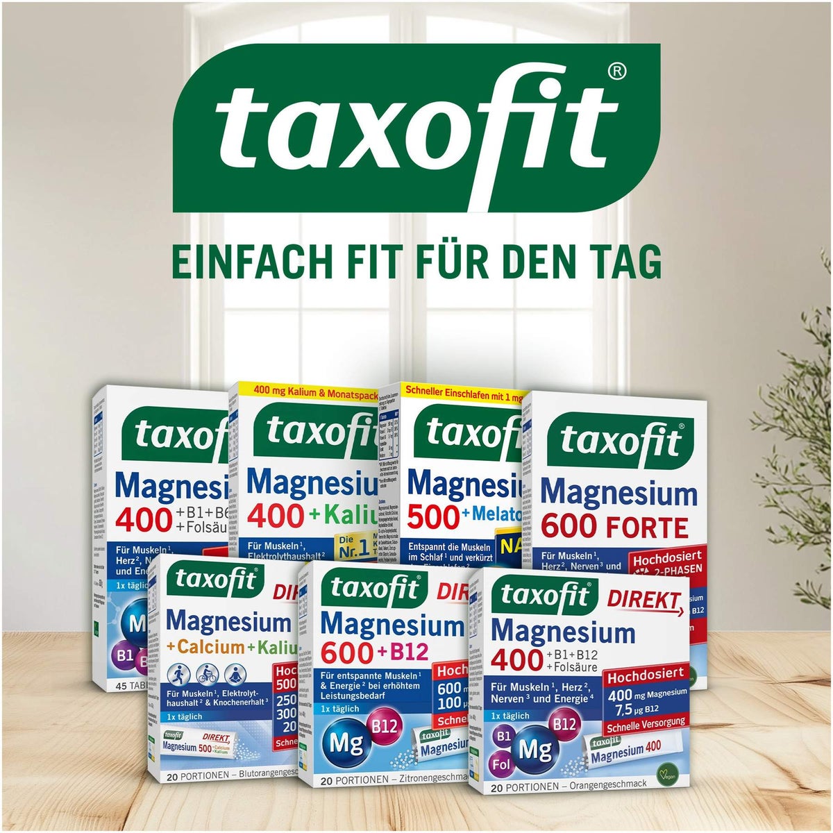 Taxofit Magnesium 600+ B12 Direkt Granulat 20 Sticks