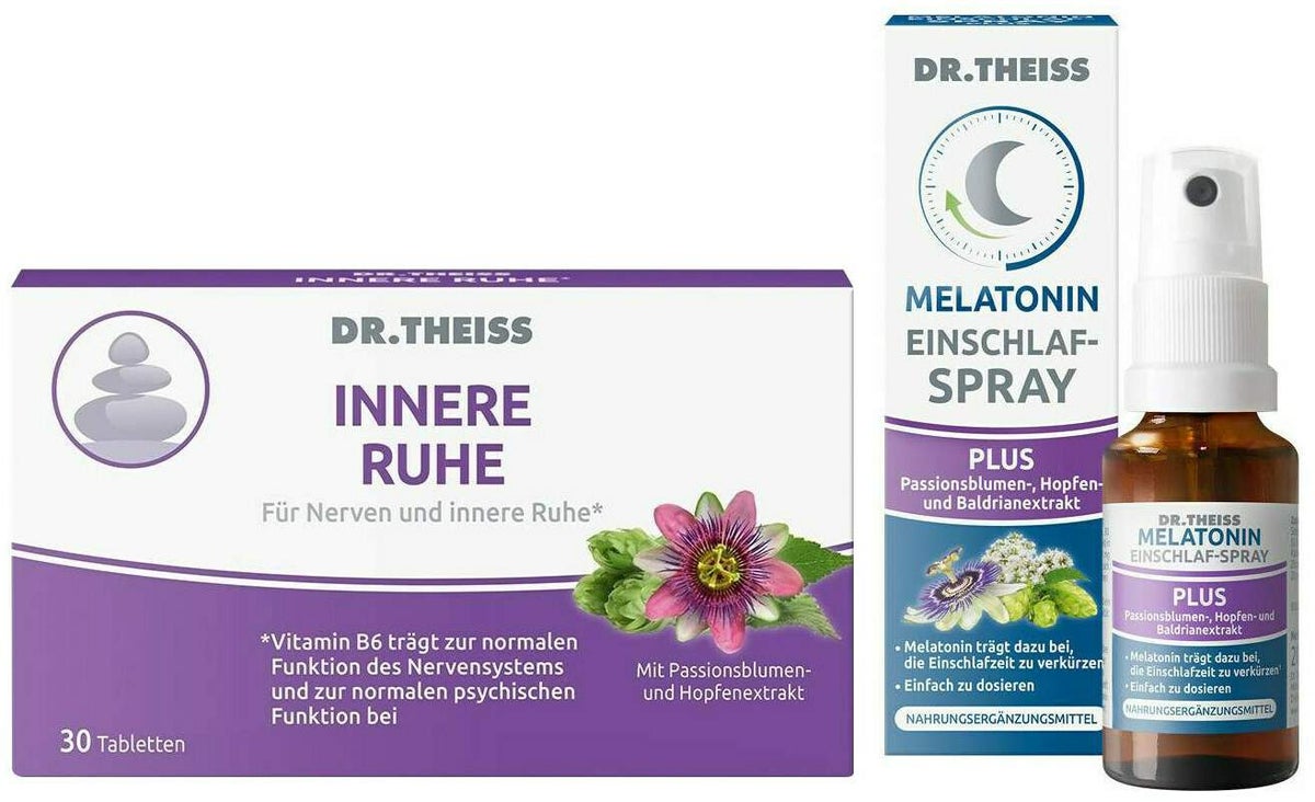 Dr. Theiss Innere Ruhe 30 Tabletten + Melatonin Einschlaf-Spray Plus 20 ml