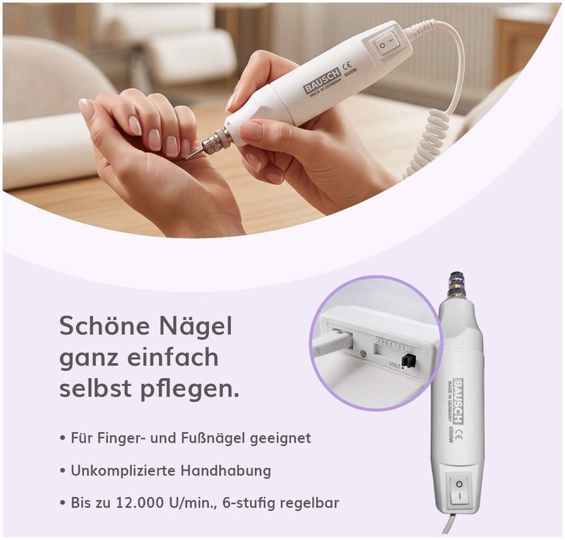 Elektrisches Maniküre-Pediküre-Set mit 7 Aufsätzen