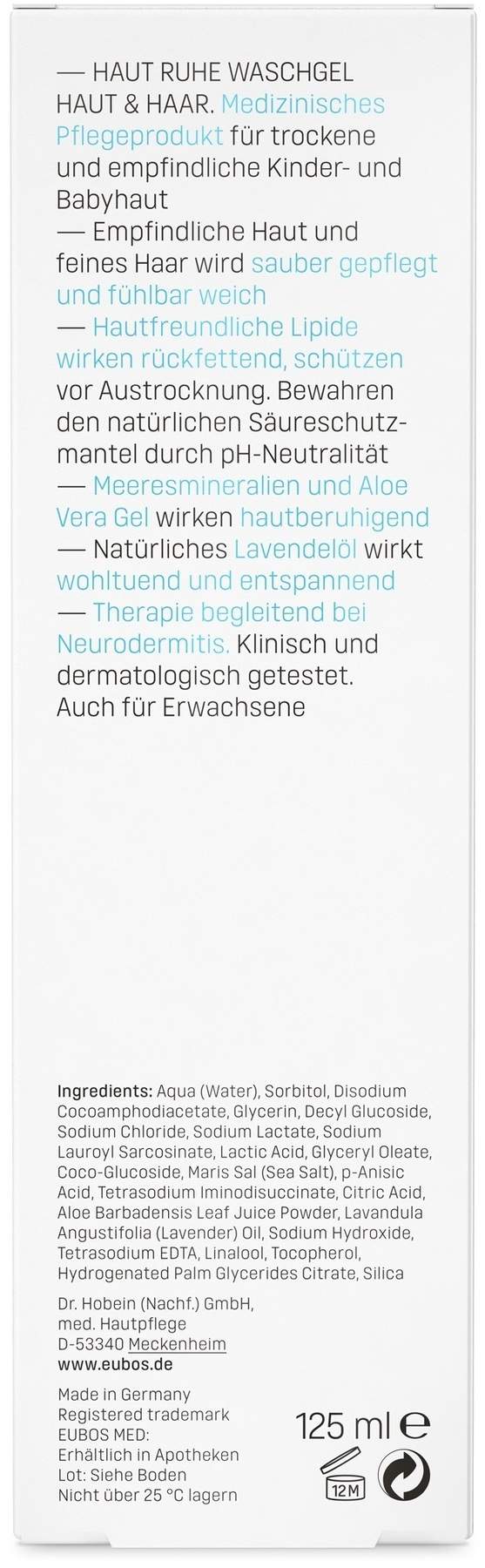 Eubos Kinder Haut Ruhe Waschgel 125 ml Gel