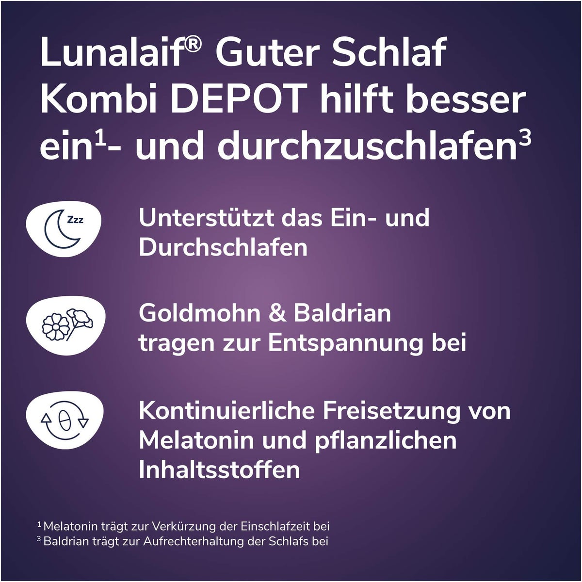 Lunalaif Guter Schlaf Kombi Depot 30 Tabletten + Calmalaif 40 überzogene Tabletten