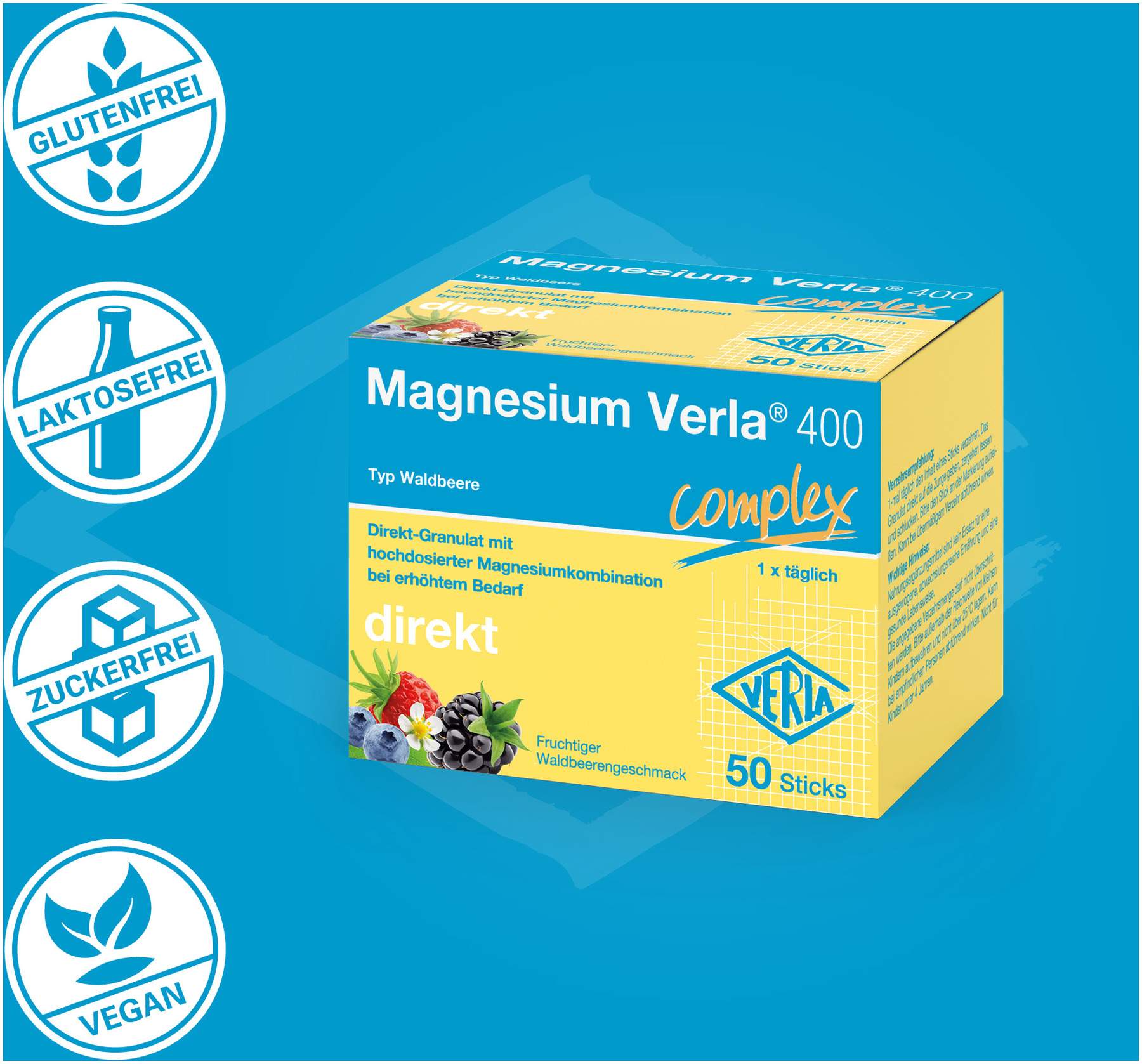 Magnesium Verla 400 Waldbeere Direkt-Granulat